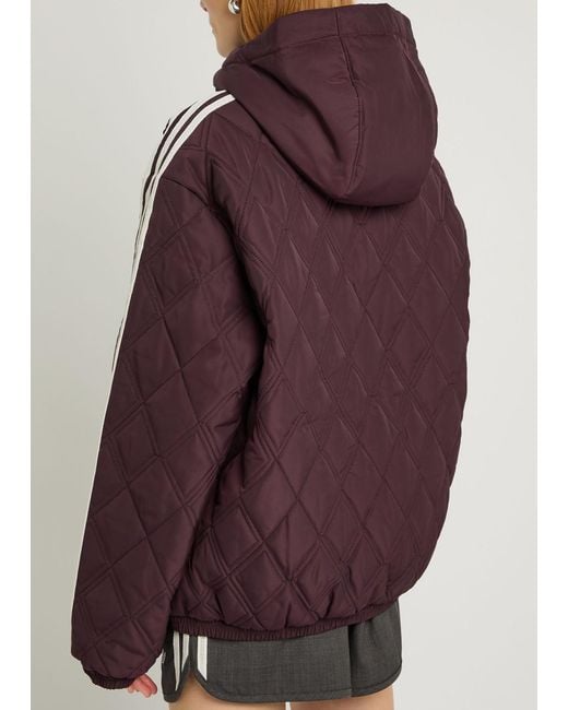 Wales Bonner Purple Adidas X Quilted Hooded Taffeta Jacket