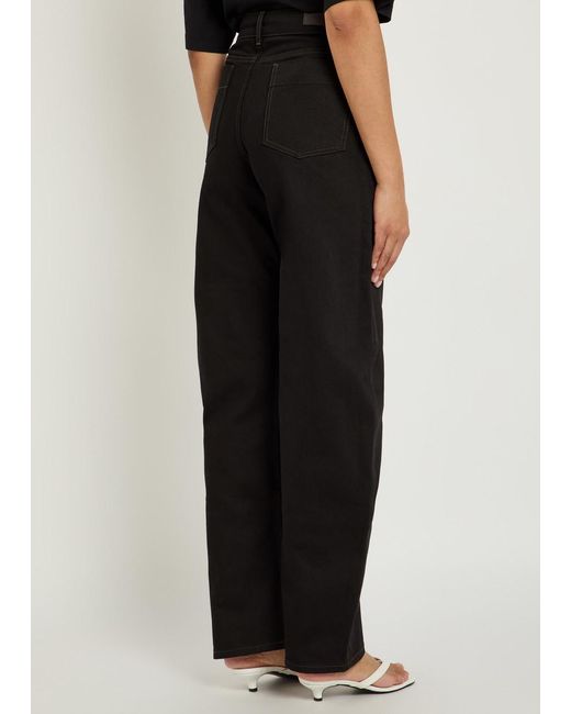 Lemaire Black Curved Barrel-Leg Jeans