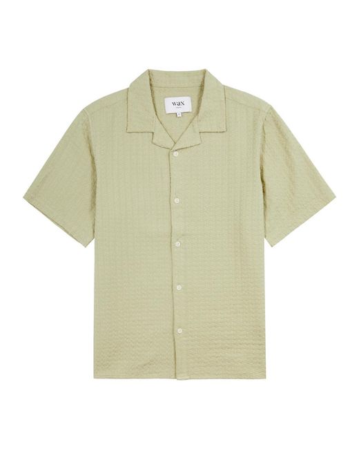 Wax London Green Didcot Cotton Shirt for men