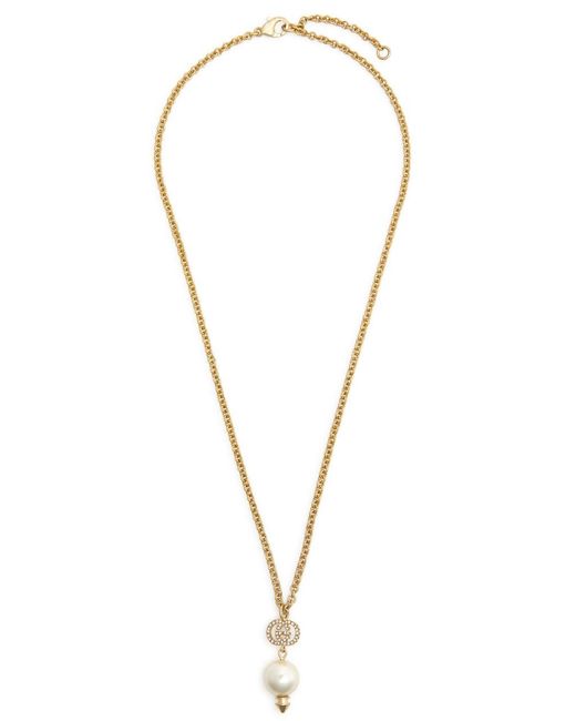 Gucci Multicolor Interlocking G Necklace With Pearl