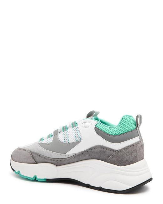 Cleens White Aero Runner Panelled Mesh Sneakers Uk10 for men
