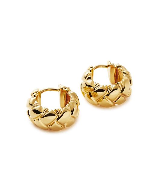 Missoma Metallic X Lucy Williams Waffle Mini 18kt -plated Hoop Earrings