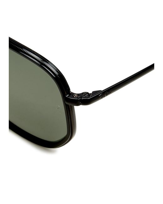 Ray-Ban Black The Marshal Ii Polarised Aviator Sunglasses, Sunglasses, Metal, Dark Lenses, High End Sunglasses, 100% Uv Protection for men