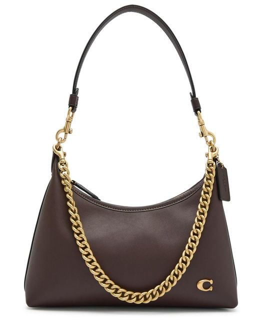 COACH Gray Juliet 25 Leather Shoulder Bag