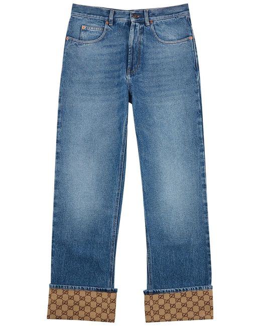 Gucci Blue gg Supreme Straight-leg Jeans for men