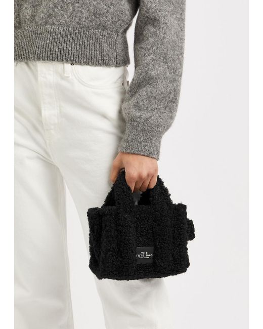 Marc Jacobs Black The Teddy Mini Faux Shearling Tote