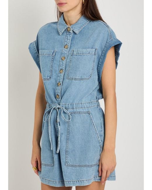 PAIGE Blue Maliah Denim Jumpsuit