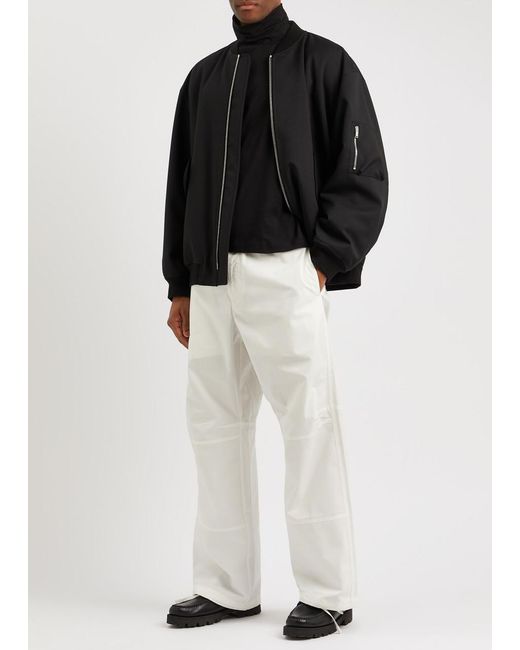 OAMC White Turner Cotton-poplin Trousers for men