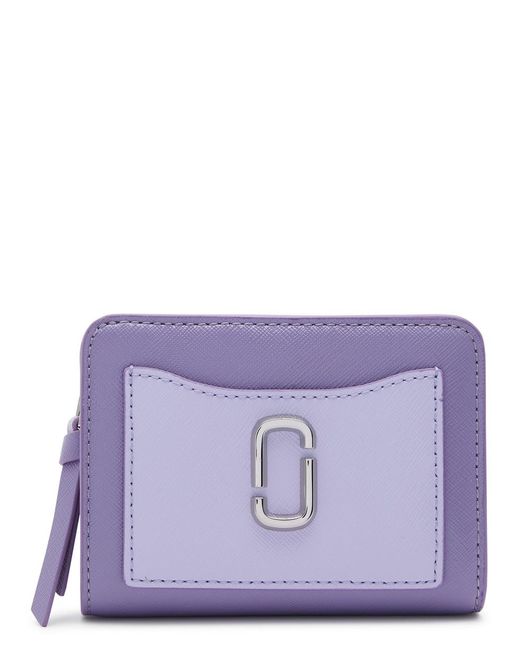 Marc Jacobs Purple The Utility Snapshot Mini Leather Wallet