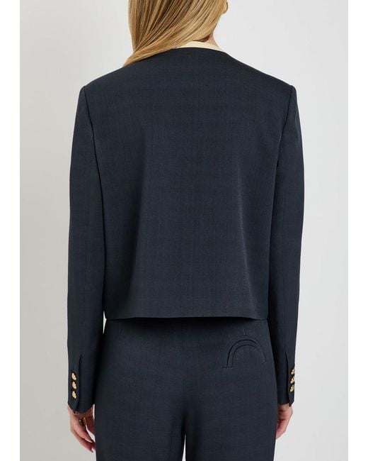 Blazé Milano Blue Shamo Bolero Woven Jacket