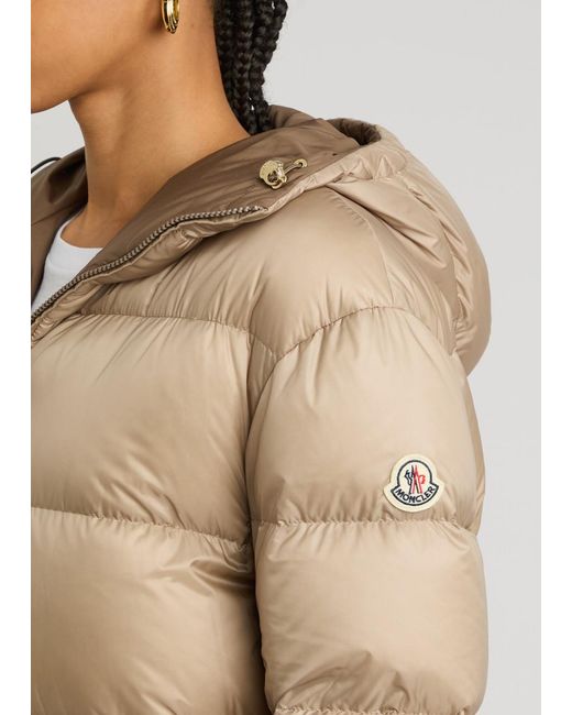 Moncler Natural Boulogne Reversible Quilted Shell Coat