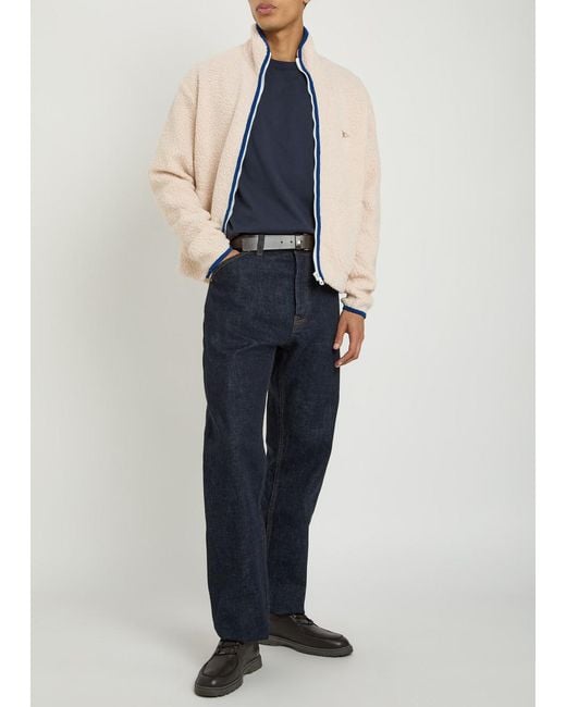 Drake's Natural Logo-Embroidered Bouclé Jacket for men
