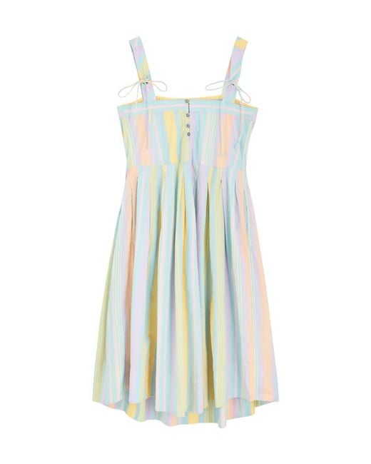 Free People White Primavera Stripe Cotton Midi Dress