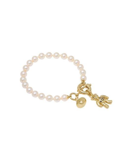 Vivienne Westwood Metallic Ruby Teddy Pearl Bracelet