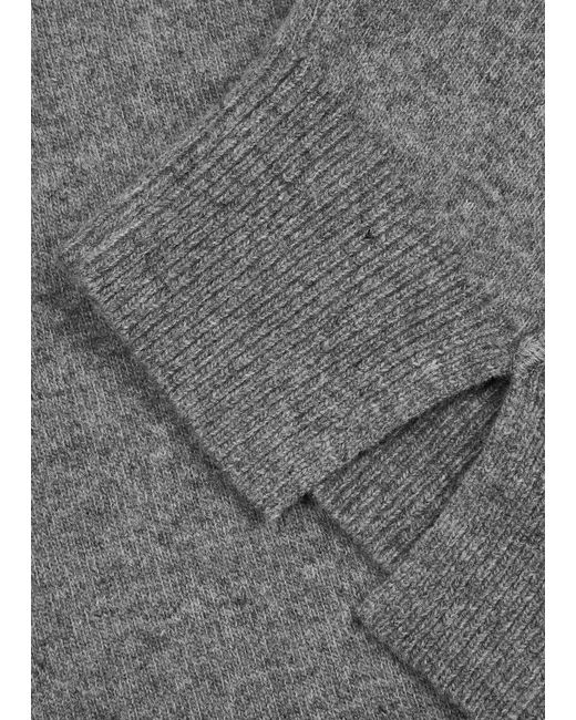 Rag & Bone Gray Bridget Hooded Wool-blend Sweatshirt