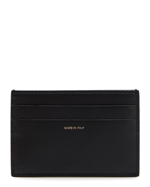 Paul Smith Black Signature Striped Logo Leather Card Holder for men