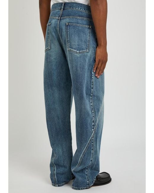 J.W. Anderson Blue Twisted Workwear Straight-Leg Jeans for men