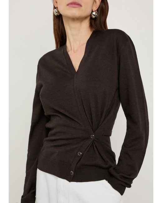 Lemaire Black Twisted Knit Jumper