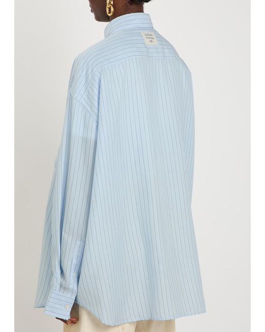 Acne Blue Striped Woven Shirt