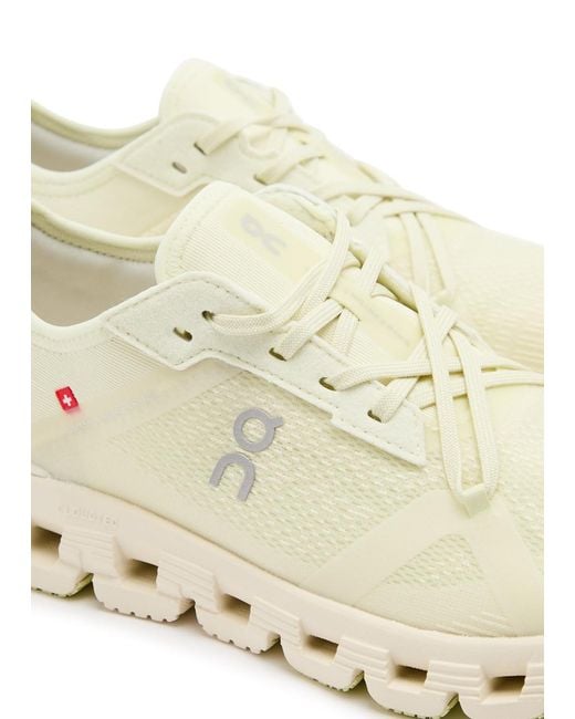 On Shoes Natural Cloud X 4 Ad Panelled Mesh-Knit Sneakers