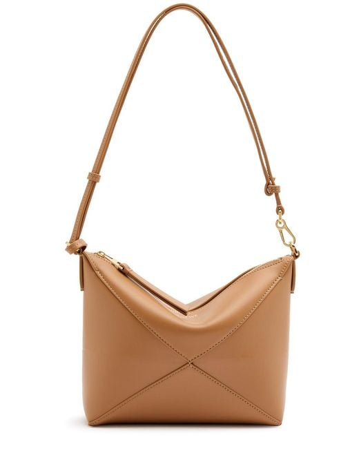 Loewe Brown Puzzle Fold Leather Shoulder Bag