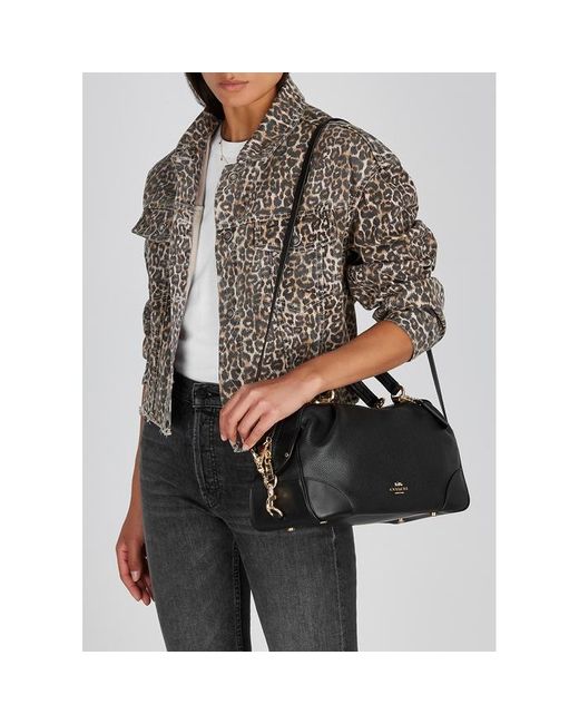 COACH Lane Black Pebbled Leather Shoulder Bag Lyst