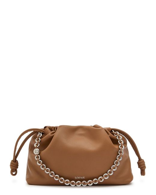 Loewe Brown Flamenco Medium Leather Clutch
