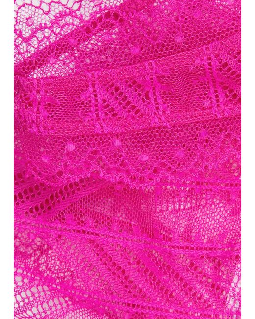 Simone Perele Pink Canopee Tanga Stretch-Lace Thong