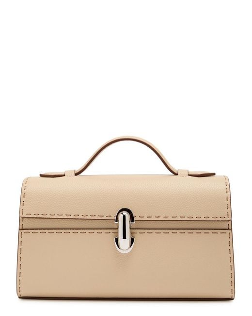 SAVETTE Natural Symmetry Grained Leather Pochette