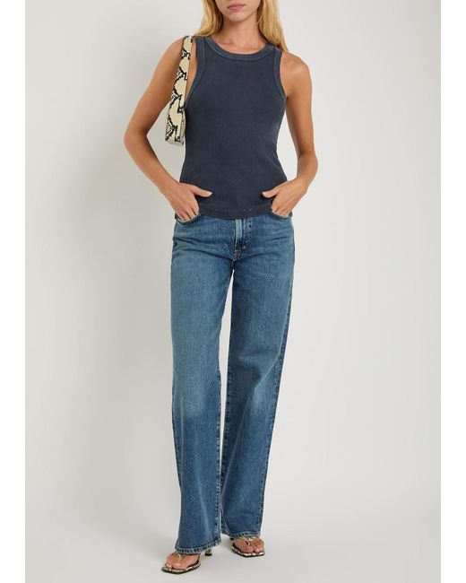 Agolde Blue Harper Straight-Leg Jeans