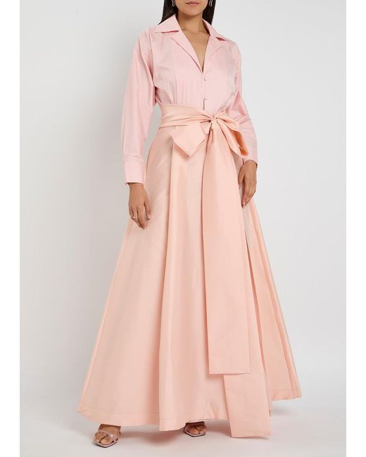 BERNADETTE Beatrice Cotton-Blend Maxi Shirt Dress in Pink | Lyst BERNADETTE Beatrice Cotton-Blend Maxi Shirt Dress in Pink | Lyst