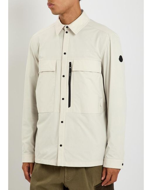 Moncler Natural Logo Shell Overshirt for men