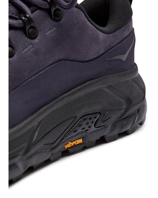 Hoka One One Blue Tor Summit Nubuck Leather Sneakers for men