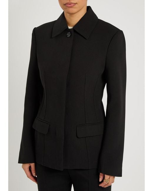 Totême  Black Darted Crepe Jacket