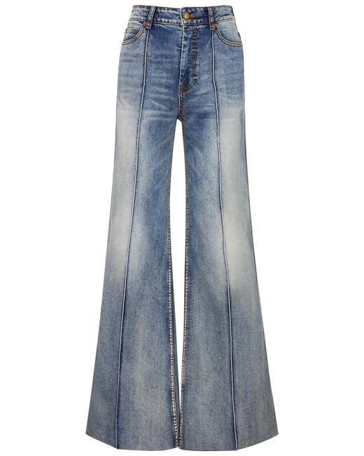 Zimmermann Blue Luminosity Flared Wide-leg Jeans