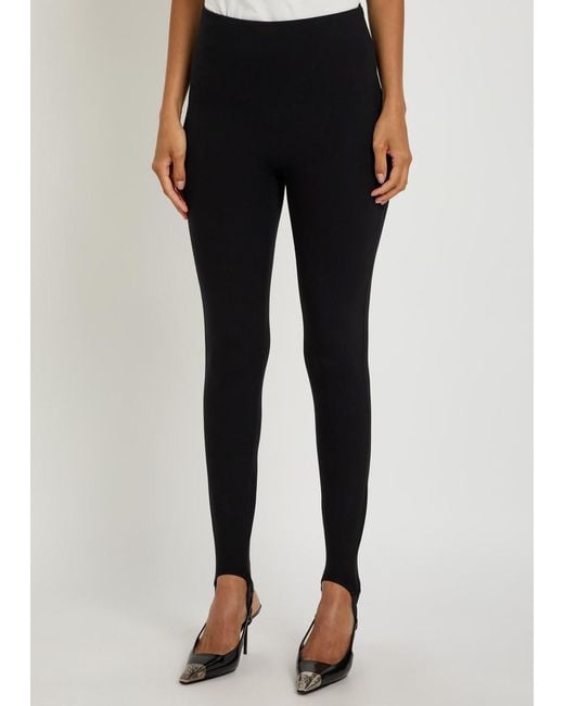 Spanx Black Ponte Stirrup Stretch-Jersey Leggings