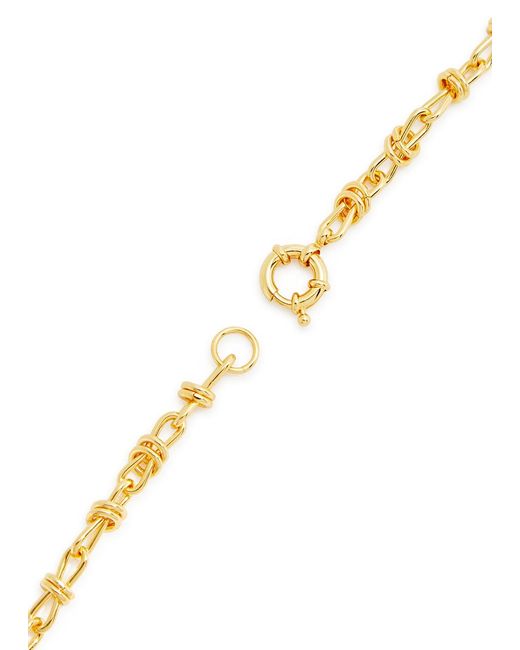 Daisy London Metallic X Polly Sayer Knot 18kt -plated Chain Necklace