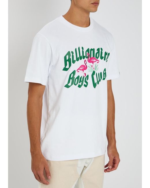 BBCICECREAM Blue Flamingo Logo Cotton T-Shirt for men