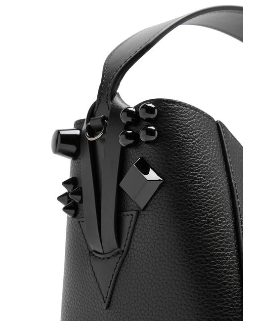 Christian Louboutin Cabachic Mini Leather Bucket Bag in Black | Lyst UK
