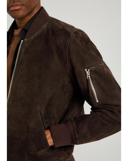 Tom Ford Black Suede Bomber Jacket for men
