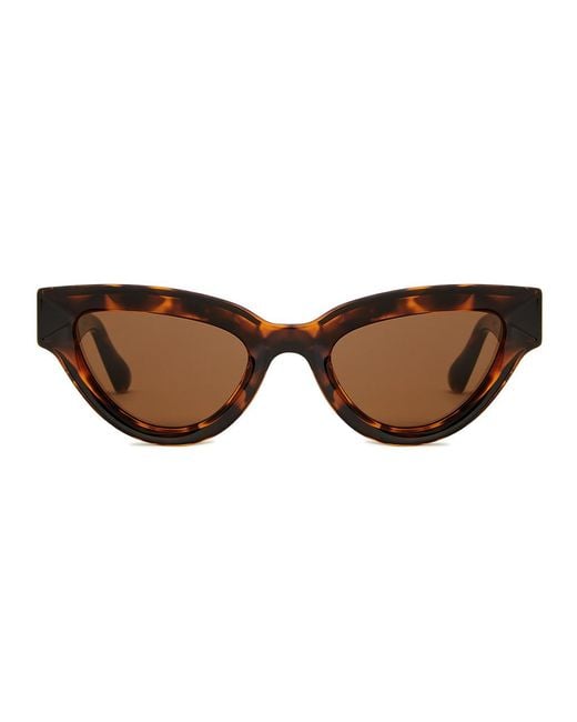 Bottega Veneta Brown Cat-eye Sunglasses