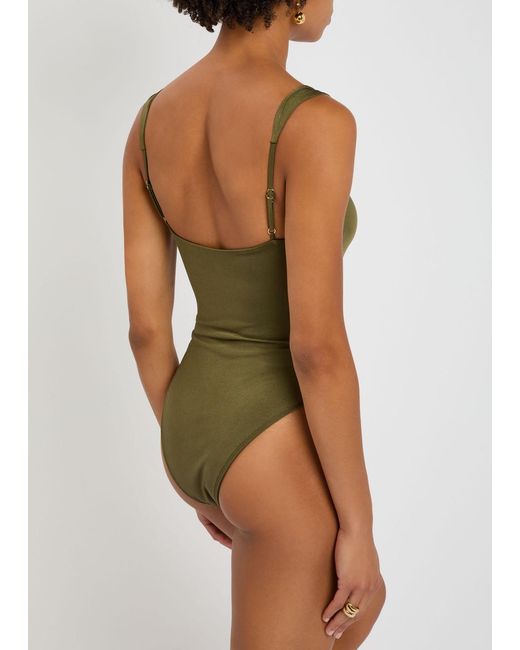 Away That Day Green Cannes Swimsuit
