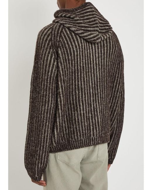 Our Legacy Black Level Striped Wool Jumper for men