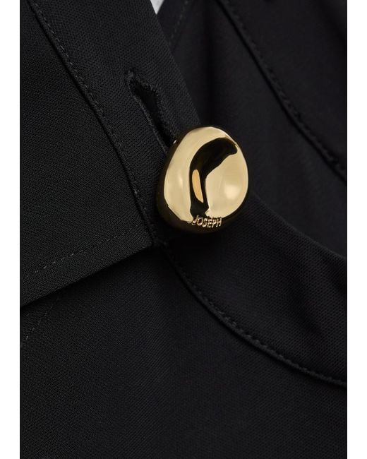 Joseph Black Fabiola Keyhole Jersey Blouse