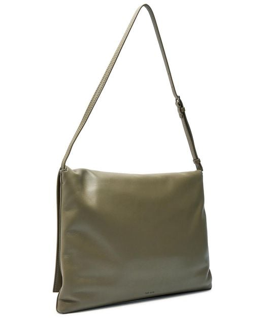 The Row Green Nan Leather Shoulder Bag