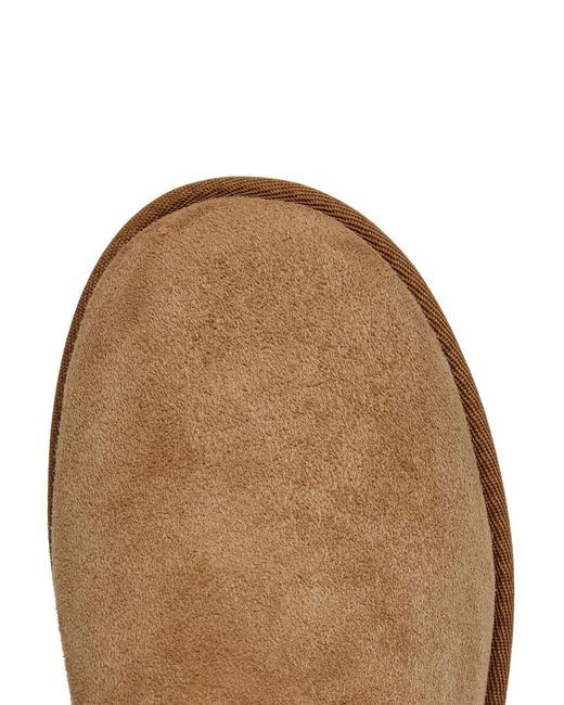 Ugg Brown Classic Ultra Mini Suede Ankle Boots