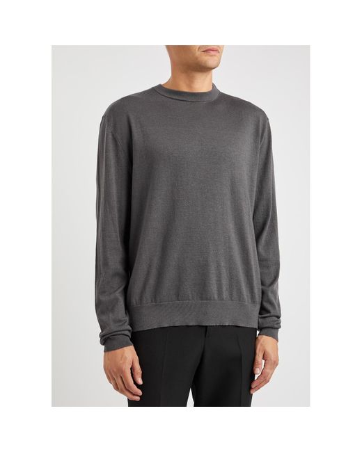 Extreme Cashmere Gray N°233 Class Cashmere-Blend Jumper for men