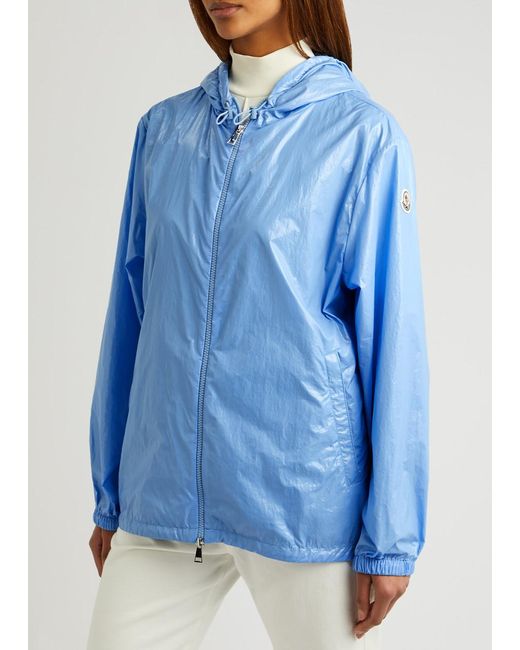 Moncler Blue Wuisse Coated Cotton-blend Jacket