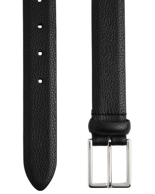 Andersons Black Grained Leather Belt