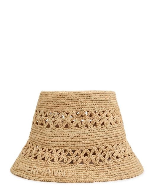 Zimmermann Natural Raffia Bucket Hat